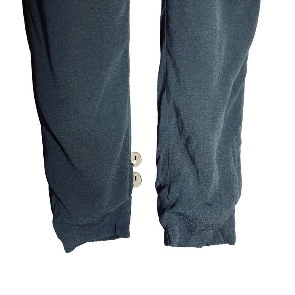 J.Crew Black Sleeveless Jumpsuit Angled Asymmetrical Front Zipper Jogger Size 2P - Picture 12 of 16